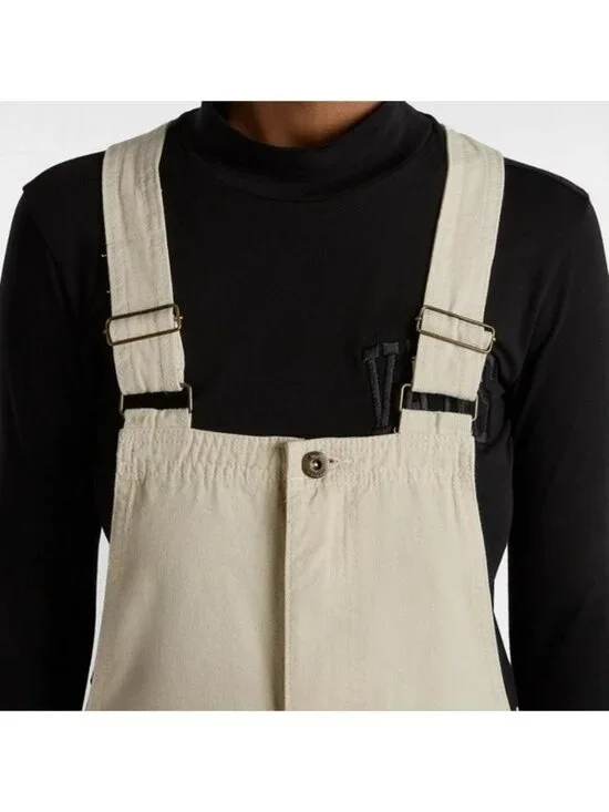 Vans Cotton Stryker Overalls Women Workwear Inspired Patches Cream New 042026 - Picture 3 of 13